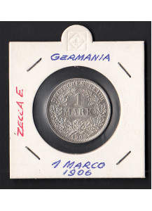 GERMANIA IMPERO 1 Mark 1906 Argento Zecca E Q/Fdc
